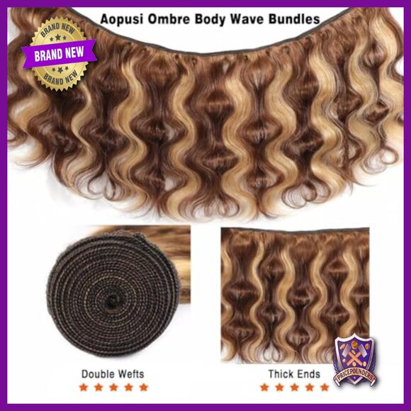 100% Brazilian Virgin Human Hair Extensions 4 Bundles Body Wave 20-26 Inch